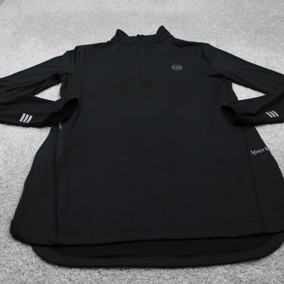 Veil Spark Sweatshirt Womens Medium Black 1/4 Zip Performance L/S Pullover - Picture 2 of 15